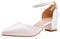 ticticlily Chaussures à Talons Hauts pour Femmes Escarpins Blanc Elégants avec Bride Cheville pour Mariages et Fêtes A8 4,5cm 35 EU
