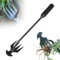 Zappe da Giardino per Diserbo, Sarchiatore Manuale con Manico, Attrezzi per Diserbo, Earchiatore per Erbacce Professionale, Estirpatore Erbacce orto, Estirpatore Erbacce Manuale (Nero 27CM)