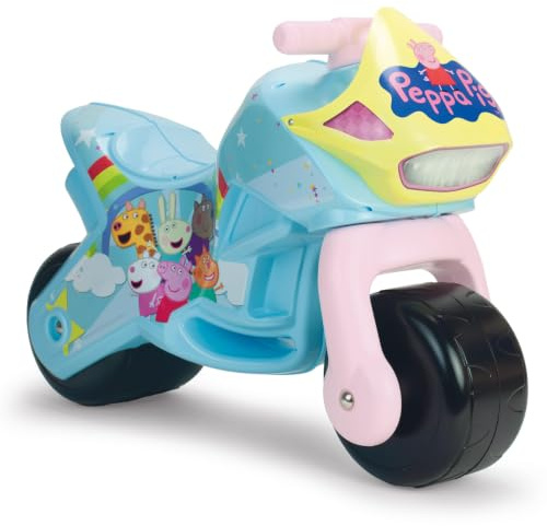 INJUSA Peppa Pig Rutschmotorrad für Kinder ab 18 Monaten, Laufrad 1–3 Jahre, breite Räder, ergonomischer Sitz, Tragegriff, Indoor & Outdoor, ohne Montage