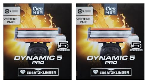 Cien Men Lidl Ersatzklingen Dynamic 5-2x 8 Stück Rasierklingen (16 Stück)