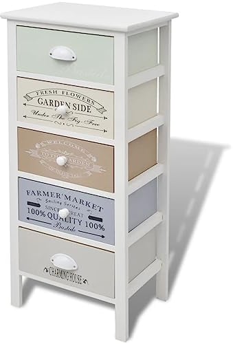 vidaXL Holz Flurschrank Schubladenschrank Kommode Regalschrank Dielenkommode