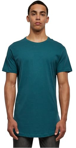 Urban Classics Men's Shaped Long T-Shirt, Turquoise (teal), XX-Large (Manufacturer Size: 2XL)
