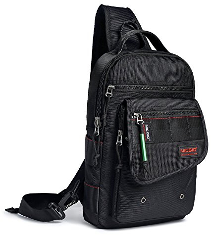 Nicgid Sling Bags, Brust Schulter Rucksäcke Crossbody Geldbörse Outdoor Brusttasche Reiserucksack für Männer Frauen Wandern Camping Radfahren