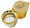Triplet Lupe VISICON GOLD 21x10 by BULLONGÈ mit Ledertasche - Taschenlupe/Einschlaglupe