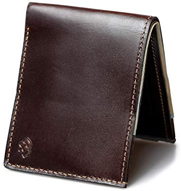 Main Street Forge - Herren Geldbörse | Made in USA | Bifold Leder Geldbörse | 7 Slot Bifold | Classic, Whiskey Barrel Braun