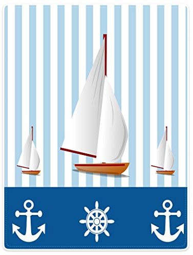 YISUMEI Decke 150x200 cm Kuscheldecken Weich Flanell Bettüberwurf Segelruder Anker