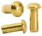 Solid Brass Button Round Head Rivets DIN 660 (20, M4 x 8mm)