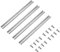 4pcs 400mm 30 Tipo T-Slot in Lega di Alluminio T-Track con 8 Viti Autofilettanti, per la Lavorazione del Legno per Router Table Saw per Falegname - Argento