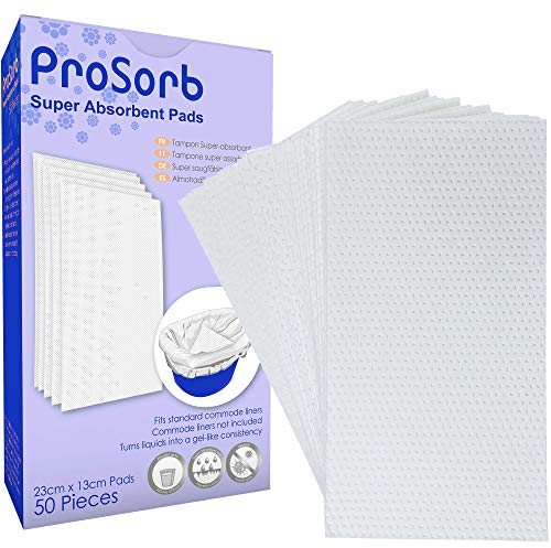 Prosorb Super saugfähige Einlagen für Toilettenstuhl, 50 Stück