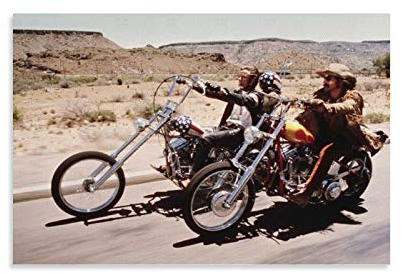 caonidaye Easy Rider, klassische Kult-Filmposter, Filmposter, dekoratives Gemälde, Leinwand, Wandkunst, Wohnzimmer, Poster, Schlafzimmer, Gemälde, 60 x 90 cm