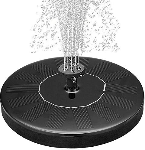 Felenny Pompa ad acqua solare anti-intasamento rotonda ad energia solare pompa fontana per giardino stagno acquario