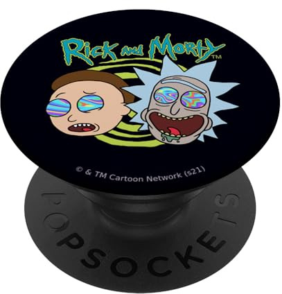 PopSocket : PopGrip Rick and Morty Blown Minds PopSockets Ausziehbarer Sockel und Griff für Handys/Tablets mit Tauschbarem Top