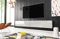 PIASKI LOWBOARD D - Mobile TV da 180 cm, supporto per TV, mobile TV a sospensione, bianco, cemento (senza illuminazione a LED)