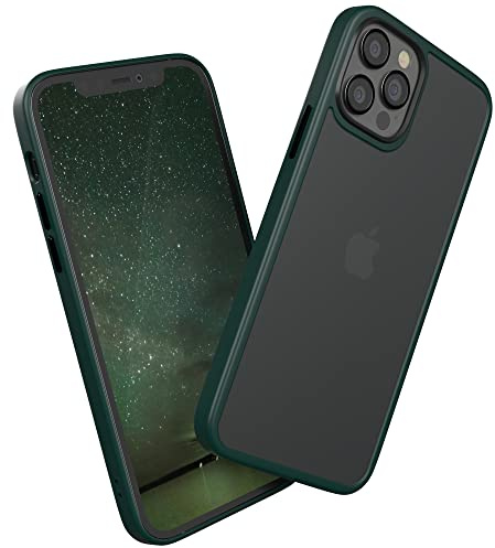EAZY CASE Ultra Schutz Outdoor Hülle kompatibel mit iPhone 12/12 Pro, hochwertige Schutzhülle mit Ultra Aufprallschutz, Stoßfest und Kratzfest, dünne Handyhülle mit Kameraschutz, Nacht Grün