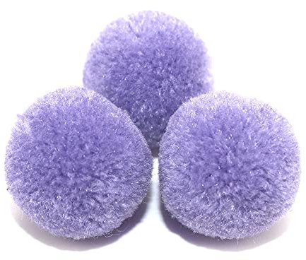 Duories Pompons zum Basteln,10 Stück 40mm Bunte Bommeln Bälle,Pom Poms für Kunsthandwerk,Pompons Bälle für Ostern,Weihnachten,Bunte Pompons für DIY Basteln Tischdekoration Geburtstagsdeko,Helles Lila