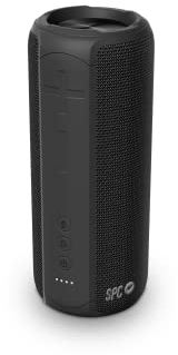 SPC Sound Zenith - Altoparlante portatile wireless, con Bluetooth 5.0, potenza 24W, durata batteria 12 ore, impermeabile (IPX7), vivavoce, True Wireless Stereo, USB-C, design in tessuto con cinturino