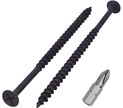 SKIR'CO Lot de 60 vis avec finition phosphatée noire 4,2 x 90 mm pour cloison sèche, vis à bois, tête cruciforme, vis pour plaque de plâtre