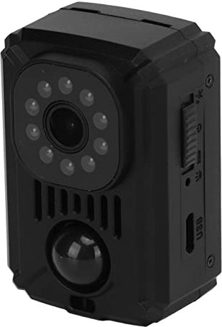 Sxhlseller Videocamera Mini Body Camera, Mini Action Camera 1080P con Staffa a Clip, Cam Corpo della Polizia Portatile con Visione Notturna, Rilevamento di Movimento PIR 120 Gradi Grandangolare