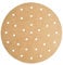 TopHomer Perforated 23cm Parchment Paper for Air Fryer Liners Round Unbleached 100 Sheets AirFryer Blotting Paper, Bamboo Steamer Basket, Baking Paper, Microwave, Oven Non-Stick Cooking Brown