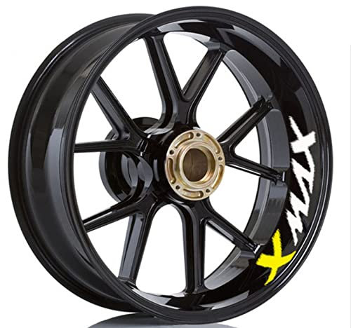 Motorrad Für Yamaha TMAX Xmax NMAX VMAX Tmax Xmax Nmax Vmax Logo Rad Aufkleber Streifen Reflektierende Felge (Color : 9)
