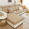 ele ELEOPTION Stretch Sofa Sitzkissenbezug,Upgraded Spandex rutschfest Sofasitzbezug,Sofabezug Couchbezug Sofa Überzug für Sofa Sitzkissen (Khaki,Chaiselongue Bezug für Länge 160-190CM)