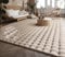 Paco Home Weicher Flauschiger moderner Bubble Wohnzimmer Teppich Hochflor Fell Geometrisches Design Hoch-Tief-Effekt, Grösse:200x280 cm, Farbe:Creme 3