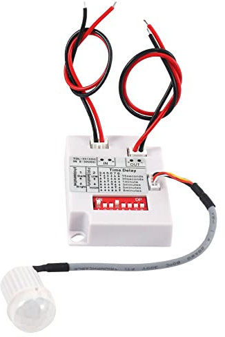 Oewnvmd 12V 24V PIR Motion Sensor IR Human Induction Time Delay Relay Switch Corridor LED Light Timer
