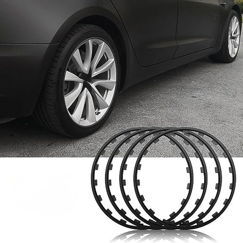 NURCIX Autofelgen Ring,Für Opel Opc Antara Zafira Astra Vectra Insignia,Protektoren Fahrzeugradfelgen Schutzstreifen,A-18inch-Black