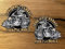 vinskool 2X Lone Wolf FTW Aufkleber 8x8cm / 15x15cm / 20x20cm Kult Sticker Set Motorrad Biker Custom Cafe Racer Chopper Bobber Oldschool Oldtimer No Club 1% F*ck The World (8x8cm)