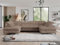 MKS MEBLE Cord Sofa U, Wohnlandschaft U-Form, Ecksofa mit Schlaffunktion und Bettkasten, Schlafsofa mit Bettkasten, Couch mit Verstellbare Kopfstützen - Pedro U - Braun Cord