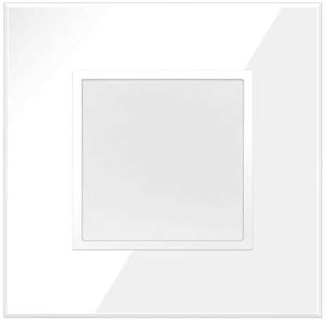 QUADRA Lichtschalter Glas Weiß Einzeln