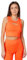 Bellivalini Debardeur Femme Sportifs Crop Top Néon pour Gym Yoga Fitness Course avec Décolleté Avant BLV50-324 (Orange Fluo, M)