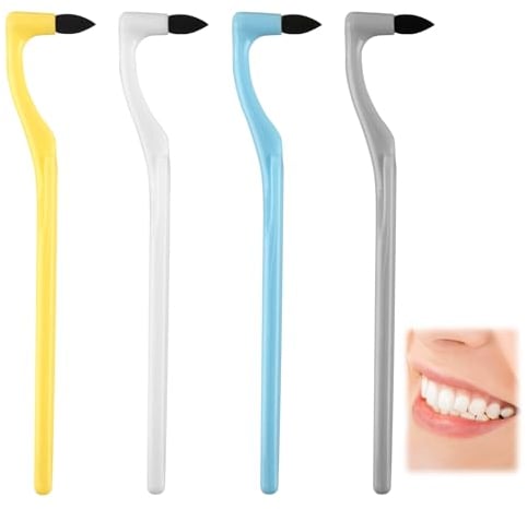4 Pezzi Rimozione Tartaro Denti, Smacchiatore Denti Professionale, Tooth Stain Eraser, Rimuovi Macchie Da Tè, Caffè, Tabacco, Strumenti Igiene Dentale, Bianco, Blu, Grigio, Giallo