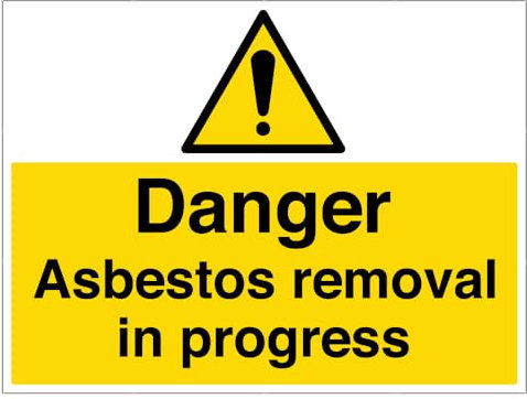 V Safety Asbestos Removal In Progress - Correx 600 x 450 4mm Correx Safety Sign