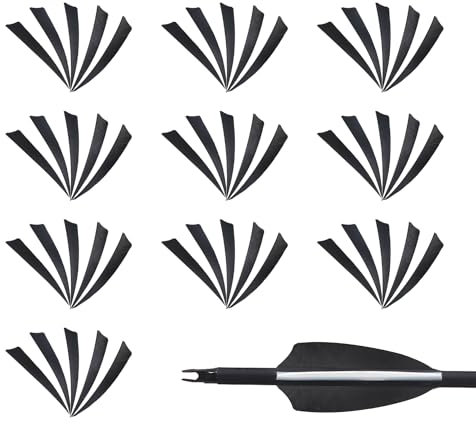 Fiita 50 Pcs 4 Zoll Bogenschießen Pfeil Fletching Türkei Feder Fletching Rechte Flügel Feder Echte Pfeil Schaufeln für Jagdpfeil Zubehör DIY Bogenschießen