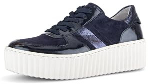 Gabor Damen Schnürhalbschuh in blau - Gr. 39