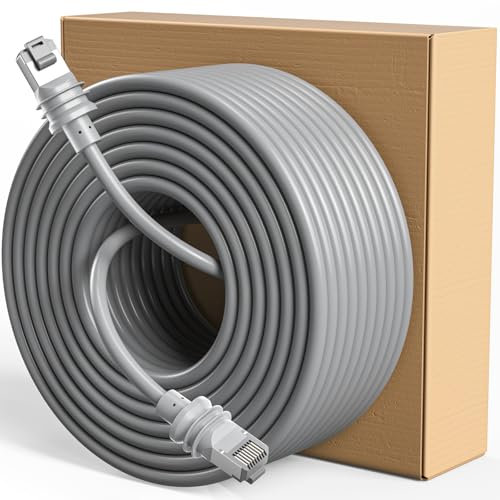 Txtcu Starlink Gen 3 Cable, 165ft/50m Waterproof Extension for Rectangular Satellite, Gray