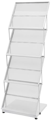 Porte-brochures pliable A3 à 4 niveaux - Porte-revues pliable - Catalogue - Support de littérature - Pour foires, expositions, bureau, vente au détail
