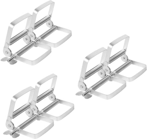 Healeved 6 Stk Zahnpastaspender cosmetic kosmetiktäschchen zahnpastaquetscher Cremehalter zahnpasta dispenser lacke Tubenspender Ständer für Zahnpastarollen Tubenpresse Eisen (Griff) Silver