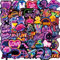 Qpout 50Pcs Neon Stickers Pack - Cool Personalized Vinyl Stickers for Laptop, Computer, Magic Book, Skateboard, Luggage, Water Bottle, Guitar Case, Refrigerator - Neon Theme Party Scrapbook