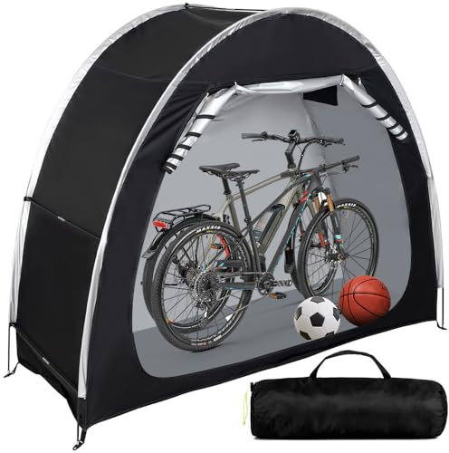 Maytopia Outdoor Bike Covers Storage Shed Tent,210D Oxford Waterproof Tent for 2-5 Bikes,Outdoor Sheds Shelter for Bicycles,Motorcycle, Garden Tools, Stoves (Arch - XL for 2-3 Bikes-Black)