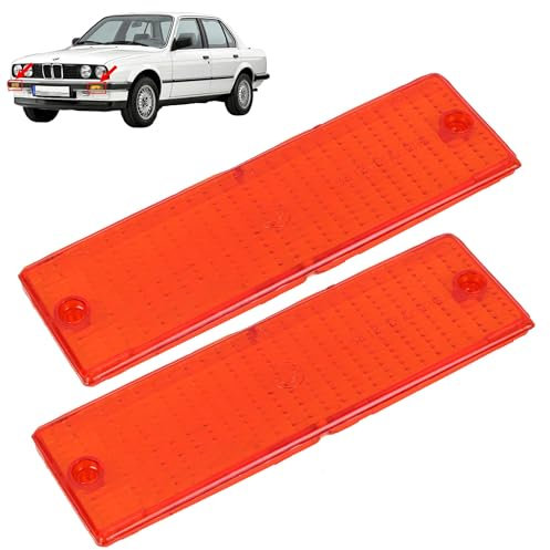 INLY 2 TLG Vorne Blinkerglas Orange/Gelb kompatibel mit 3er E30 Limousine 63131370394 63131372687 63131377996 63131386011 63131386014 63131386015 63131386016 (1982-1994)
