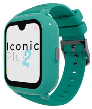 SaveFamily Iconic Plus 2. Reloj Inteligente para niños con GPS, Llamada, videollamada, IA, SOS, Modo Colegio. Whatsapp, Spotify, medidor de Temperatura, Correas Intercambiables. SIM incluida