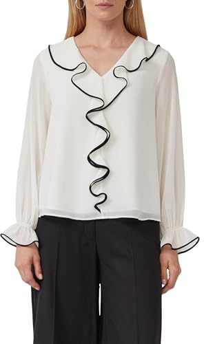 s.Oliver Bluse mit Volants und Kontrast-Details