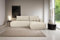 Kaiser Möbel - Ecksofa mit Schlaffunktion und Bettkasten - Eckcouch Groß, XXL, Big Sofa 300x190 cm - Sofa L Form, für Wohnizmmer, Dauerschläfer - Fabo, Boucle Stoff Quelle, Rechts, Ecru