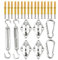 Yidueace Shade Sail Hardware - Kit de Montage de Rechange pour Voile - Accessoires avec Centre de gravité, Fixations d' Solaire, auvent extérieur pour Jardin