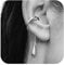 LAURITAMI 1 Pièces Ear Cuff Argent,Faux Piercing Oreille Acier Inoxydable,Boucles d’oreilles Manchette Helix Cartilage Non Piercing Bijoux pour hommes Femmes