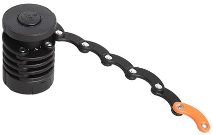 Faltschloss für Fahrrad, Faltbar Fahrradschloss mit Schlüssel und Zahlenschloss, Fahrrad Schloss Hoher Sicherheit, für E-Bike, E-Scooter, Motorrad, MTB (Schwarz)