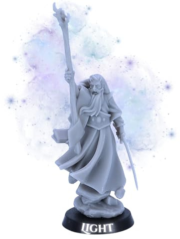 Battle Wizards and Mages Miniatur-Set – 8 Fantasy-Zauberer-Modelle oder Singles | 32 mm Skala | Magische Rollen für RPG & Tischplatte | Unlackiertes Harz von Highlands Miniatures | 25 mm Sockel (Mage