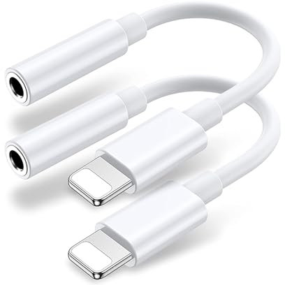 2 Pack Light ning Kopfhörer Adapter【MFi Zertifiziert】Light-ning auf Klinke Adapter Kopfhörer Adapter 3.5mm Audio Kabel Konverter 3,5mm Kopfhöreranschluss Adapter für iPhone 14/13/12/11/X/XS Max/XR/8/7